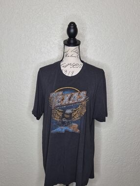 Outhouse Designs Texas Graphic T-Shirt Gray Size XL